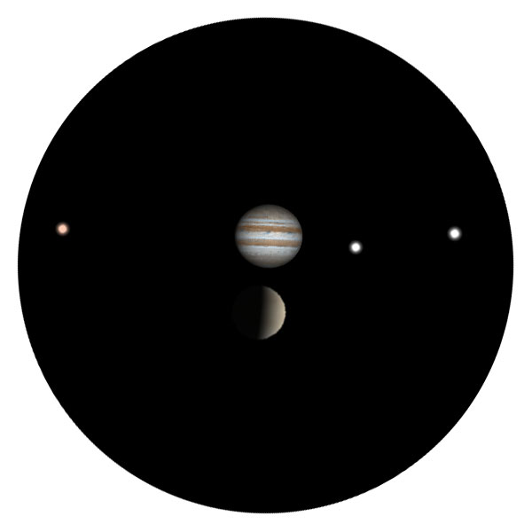 Venus y Júpiter el 17 de junio del 2 AEC