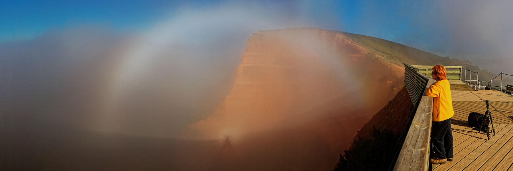 Arcoíris de niebla y espectro de Brocken